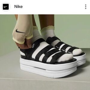 Nike platform icon sandals sz 8